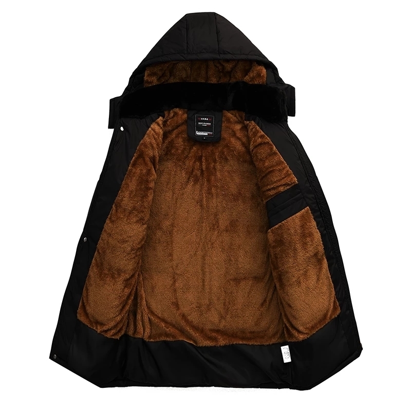 Men Jacket Coats Thicken Warm Winter Windproof Jackets Casual Mens Down Parka Hooded Outwear Cottonpadded Jacket 201217