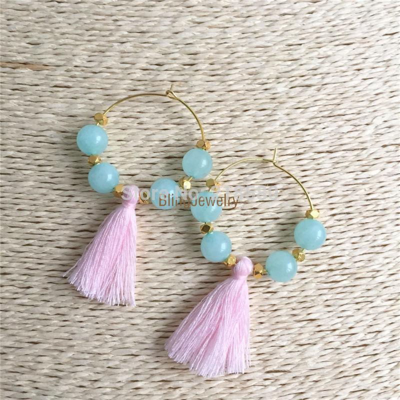E16060702 Sweet Color Big Hoop Earrings For Women Small Cotton Tassel Earrings Colorful Beads Hoop
E16060702 Sweet Color Big Hoop Earrings For Women Small Cotton Tassel Earrings Colorful Beads Hoop