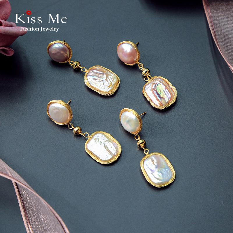 kissme Classic Fresh Water Pearl Earrings For Women Handmade Gold Color Brass Wire Winding Baroque Cultured Pearl Drop Earrings
kissme Classic Fresh Water Pearl Earrings For Women Handmade Gold Color Brass Wire Winding Baroque Cultured Pearl Drop Earrings