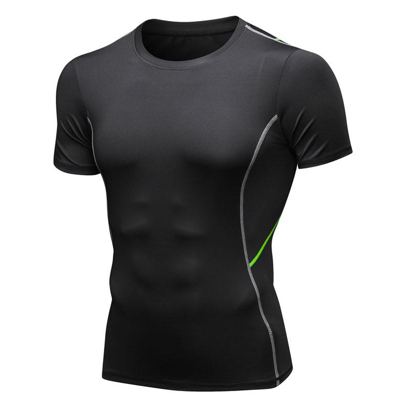 Men' Compression Jogging Clothes Sports Running Short T-shirt Gym Fitness Workout Quick Dry Training Tight Tshirt, Blue line
Men' Compression Jogging Clothes Sports Running Short T-shirt Gym Fitness Workout Quick Dry Training Tight Tshirt, Blue line