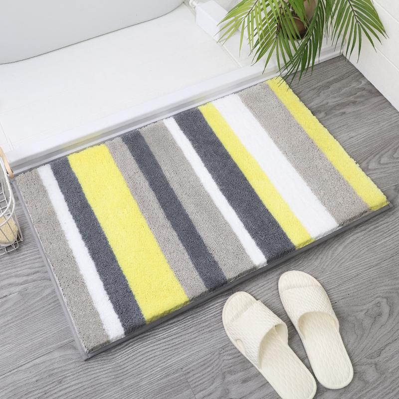 Bathroom Non-Slip Mats Four Seasons Absorbent Toilet Door Mats Thick Carpet Color Stripes Bedroom Door, Yellow stripes
Bathroom Non-Slip Mats Four Seasons Absorbent Toilet Door Mats Thick Carpet Color Stripes Bedroom Door, Yellow stripes