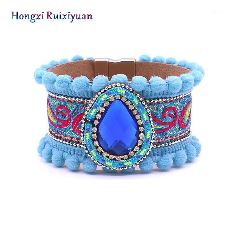Leather bracelet blue crystal stone bracelets for women bohemian European retro pattern charm magnetic buckle bracelet jewelry1
Leather bracelet blue crystal stone bracelets for women bohemian European retro pattern charm magnetic buckle bracelet jewelry1