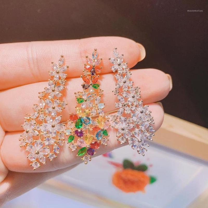HIBRIDE Flower Shape Drop Earrings Women Bride Long Big Cubic Zirconia Dangle Earrings Wedding Party Accessories E-6491
HIBRIDE Flower Shape Drop Earrings Women Bride Long Big Cubic Zirconia Dangle Earrings Wedding Party Accessories E-6491