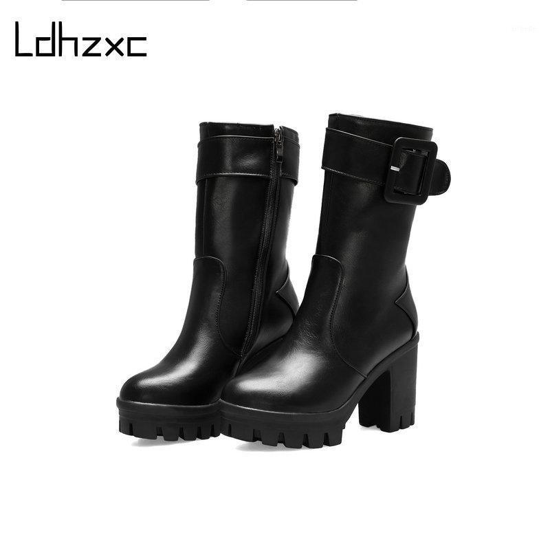 LDHZXC Platform Female Motorcycle Mid-calf Boots Chunky Heel Dresser Platform Bottom Comfort Women Footwear Outside New1, Black
LDHZXC Platform Female Motorcycle Mid-calf Boots Chunky Heel Dresser Platform Bottom Comfort Women Footwear Outside New1, Black
