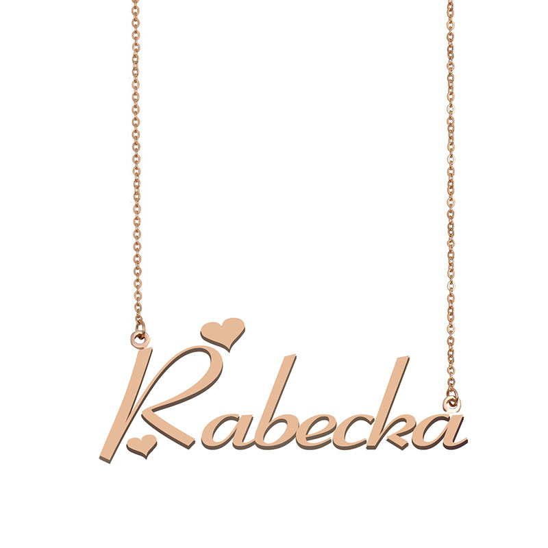 Rabecka Name Necklace Custom Nameplate Pendant for Women Girls Birthday Gift Kids Best Friends Jewelry 18k Gold Plated Stainless Steel, Silver
Rabecka Name Necklace Custom Nameplate Pendant for Women Girls Birthday Gift Kids Best Friends Jewelry 18k Gold Plated Stainless Steel, Silver