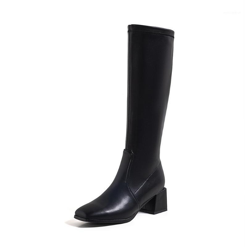 Square Toe Oversized Leica Velvet Stretch Boots Pointed Toe Thick Heel Side Zipper Beige Knee-Length Boots Soft Spring Shoes1, Square black spring
Square Toe Oversized Leica Velvet Stretch Boots Pointed Toe Thick Heel Side Zipper Beige Knee-Length Boots Soft Spring Shoes1, Square black spring