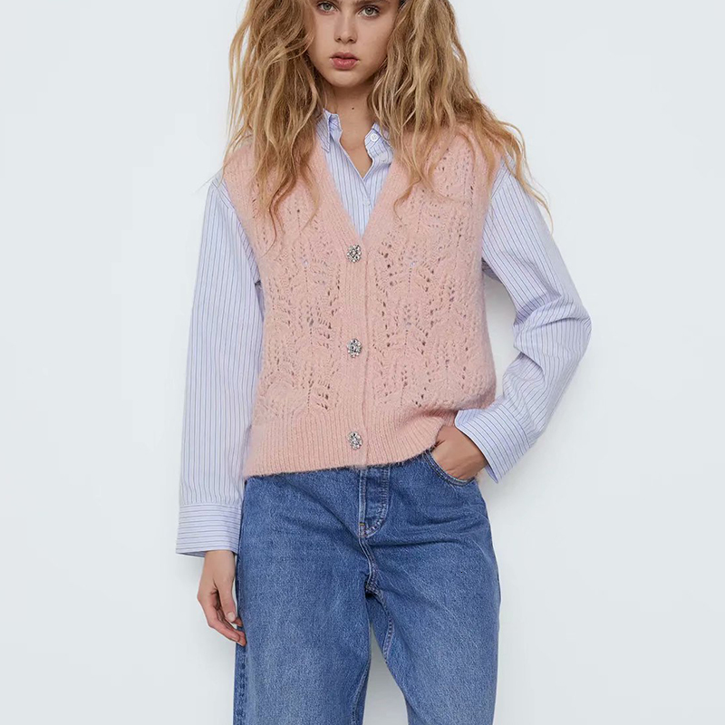 New Women Autumn Elastic Knitted Sweater 2021 Single Breasted Cardigan Jewelry Button Sleeveless Female Knitting Swearters Bb3191 1y9k, Picture
New Women Autumn Elastic Knitted Sweater 2021 Single Breasted Cardigan Jewelry Button Sleeveless Female Knitting Swearters Bb3191 1y9k, Picture