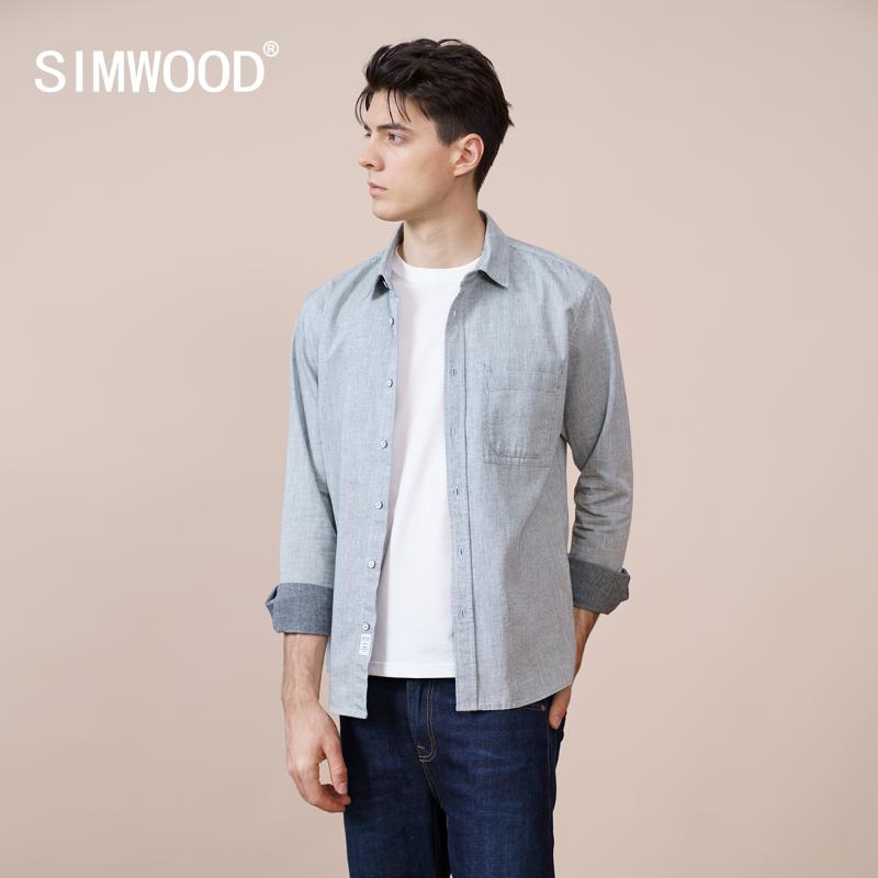 SIMWOOD 2021 Spring New 100% Cotton Casual Shirts Men Slim Fit Comfortable Solid Color Shirt Plus Size Brand Clothing BJ171150, Light grey
SIMWOOD 2021 Spring New 100% Cotton Casual Shirts Men Slim Fit Comfortable Solid Color Shirt Plus Size Brand Clothing BJ171150, Light grey