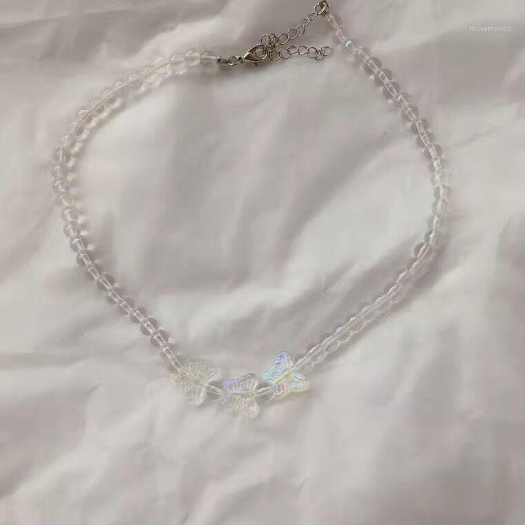 Transparent Beaded Butterfly Girl Necklace versatile colorful Beaded Necklace cool wind clavicle chain Butterfly Pearl1
Transparent Beaded Butterfly Girl Necklace versatile colorful Beaded Necklace cool wind clavicle chain Butterfly Pearl1