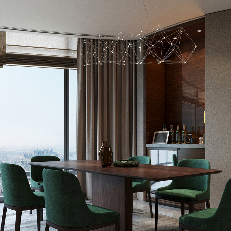 Starry light luxury restaurant chandelier designer post-modern cafe bar counter front clothing store light cube lamps
Starry light luxury restaurant chandelier designer post-modern cafe bar counter front clothing store light cube lamps