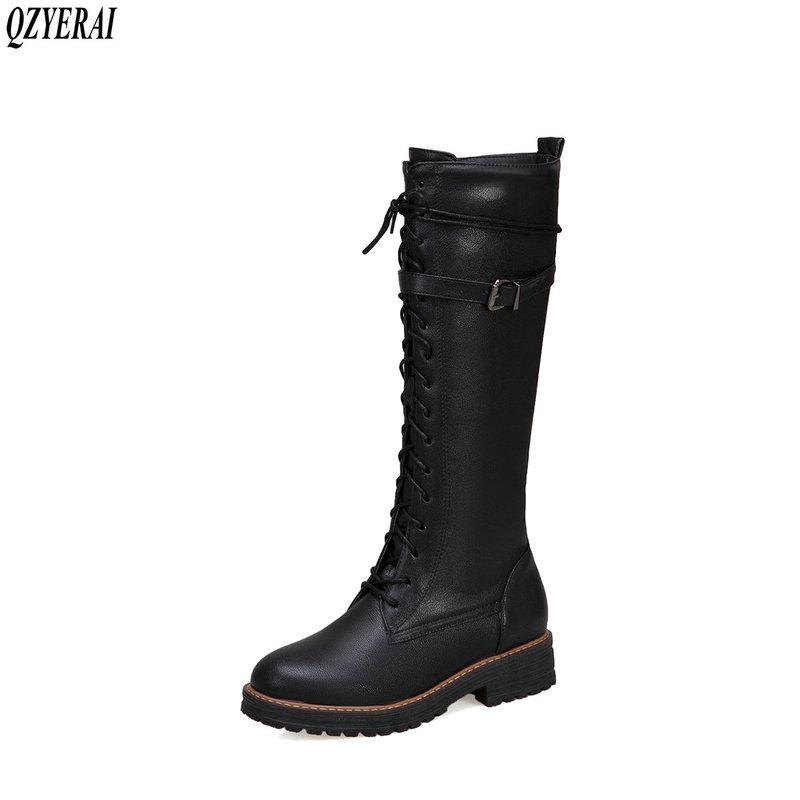 Winter to knee women boots snow boots motorcycle ladies platform warm winter shoes sizes 34-43, Black
Winter to knee women boots snow boots motorcycle ladies platform warm winter shoes sizes 34-43, Black