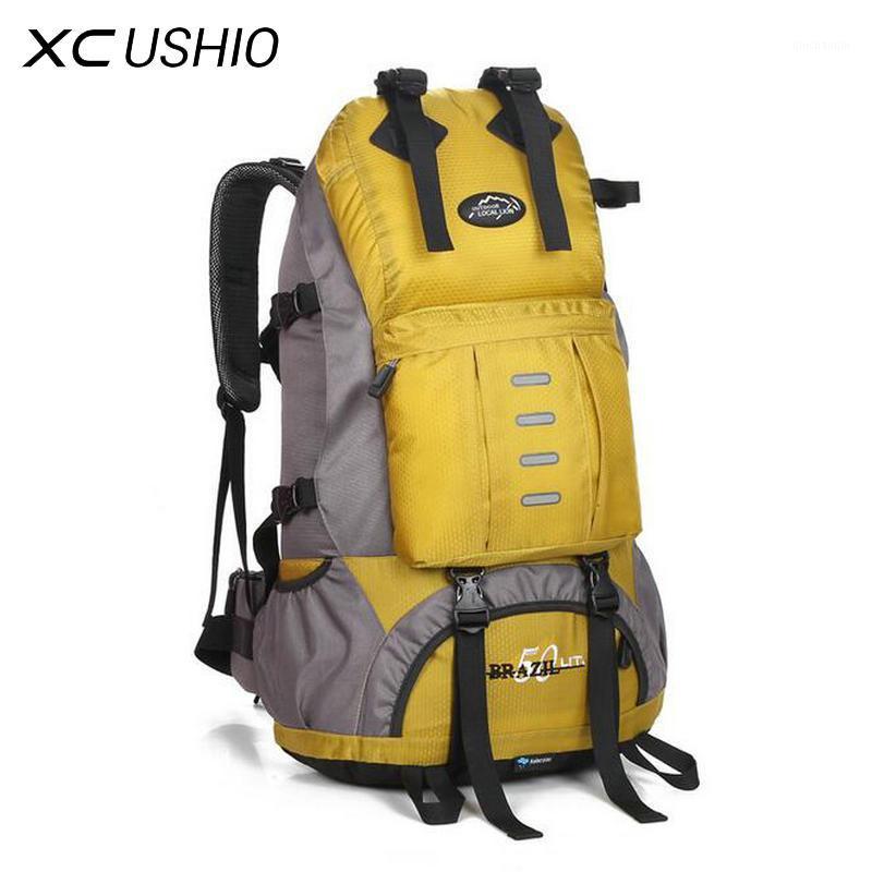 50L Outdoor Big Mountaineering Backpack with Rain Cover Waterproof Trekking Climbing Hiking Travel Camping Backpack Sports Bag1, Yellow
50L Outdoor Big Mountaineering Backpack with Rain Cover Waterproof Trekking Climbing Hiking Travel Camping Backpack Sports Bag1, Yellow