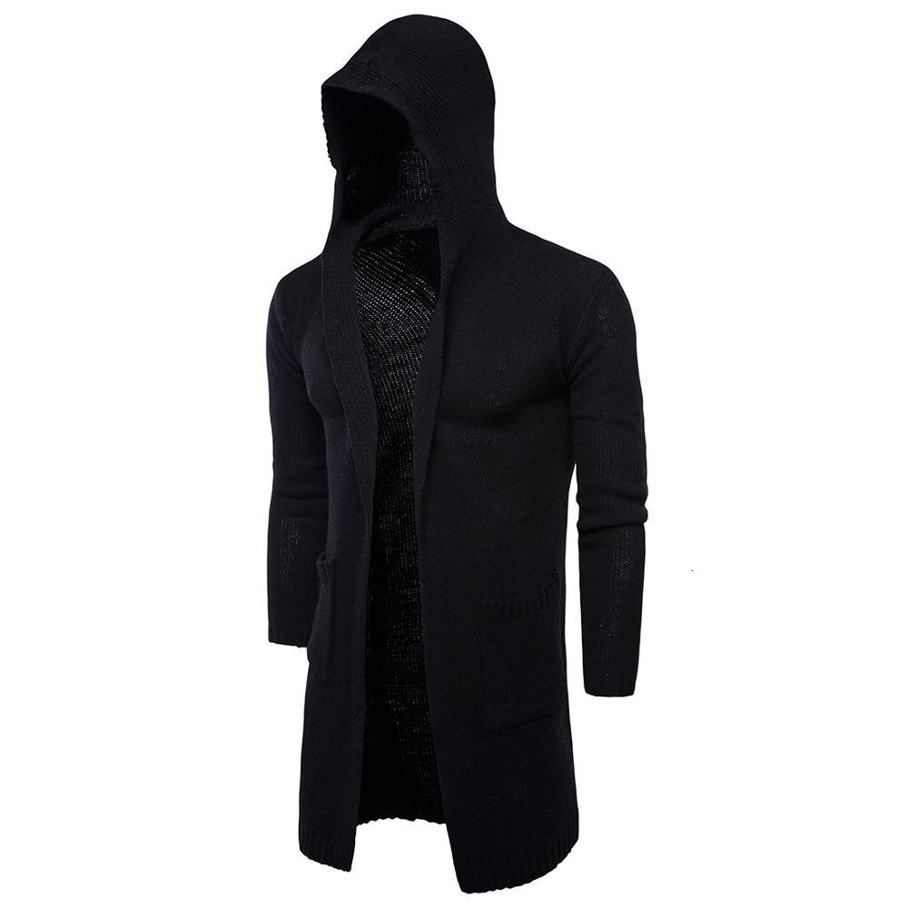 2021 New Winter Fashion Casual Slim Fit Cotton Knitted Mensweater Q1a1, Black