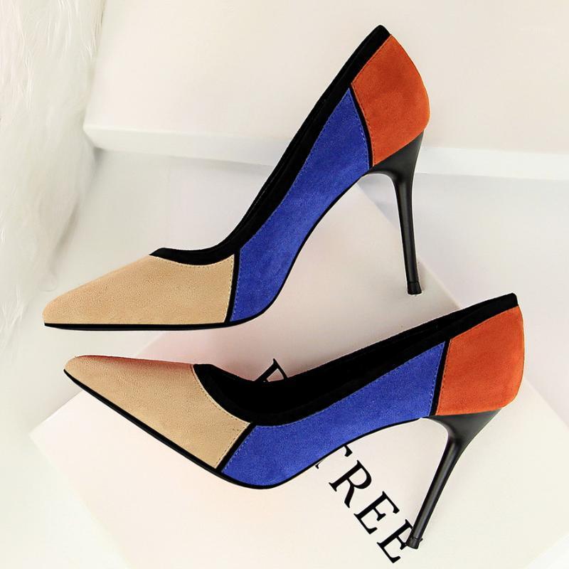 2020 spring new fashion women's shoes pointed shallow mouth high heels fine with color matching suede shallow mouth single shoes1, Red
2020 spring new fashion women's shoes pointed shallow mouth high heels fine with color matching suede shallow mouth single shoes1, Red