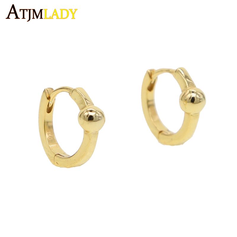 100% 925 sterling silver classic mini round balls Gold silver color minimalist Huggie hoops women girls trendy earring jewelry
100% 925 sterling silver classic mini round balls Gold silver color minimalist Huggie hoops women girls trendy earring jewelry
