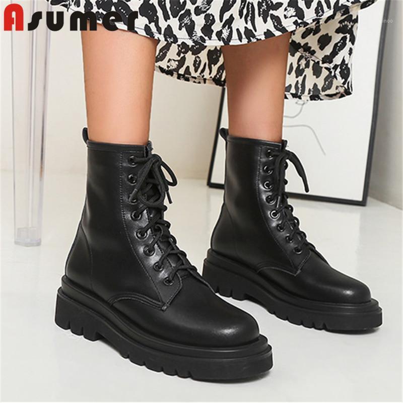 ASUMER 2020 new fashion casual flat shoes women ankle boots round toe lace up autumn winter short boots ladies big size 431, Black 13cm not fur
ASUMER 2020 new fashion casual flat shoes women ankle boots round toe lace up autumn winter short boots ladies big size 431, Black 13cm not fur
