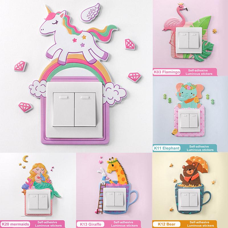 Glow Wall Sticker Cute Cartoon Animal Kids Rooms Decor Removable PU Home Decal Luminous Switch Sticker 1Pc
Glow Wall Sticker Cute Cartoon Animal Kids Rooms Decor Removable PU Home Decal Luminous Switch Sticker 1Pc