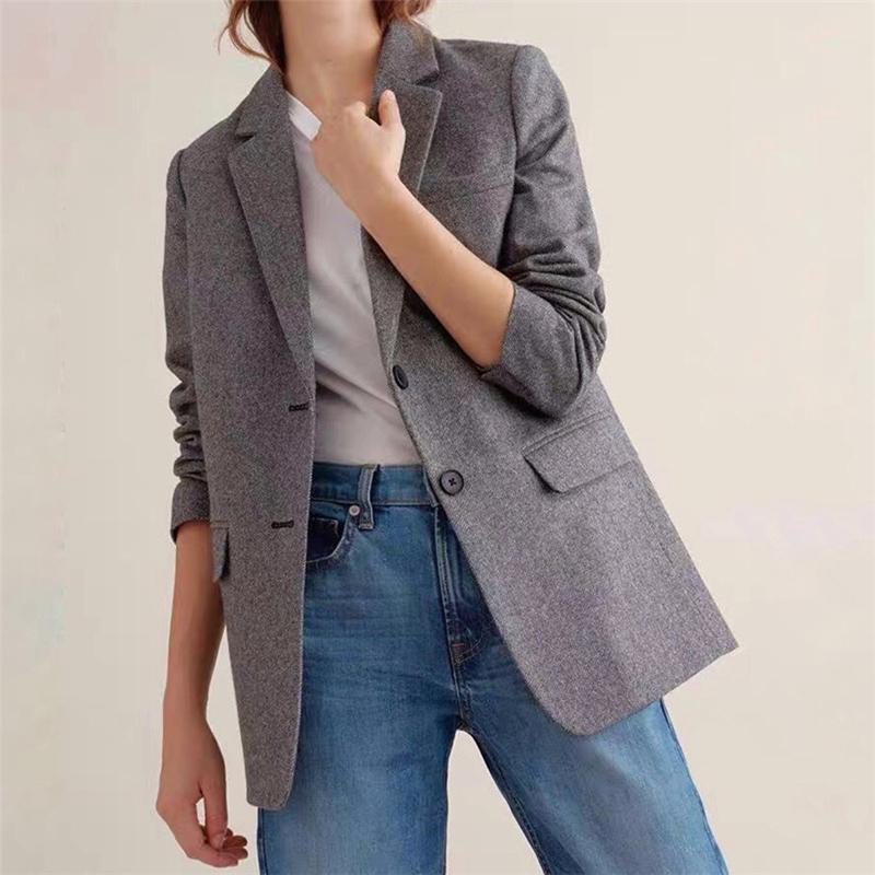 2021 New Winter Elegant Leisure Women Overcoat Loose Fashion Ladies Coat Solid Color High Quality Female Outerwear, Gray
2021 New Winter Elegant Leisure Women Overcoat Loose Fashion Ladies Coat Solid Color High Quality Female Outerwear, Gray