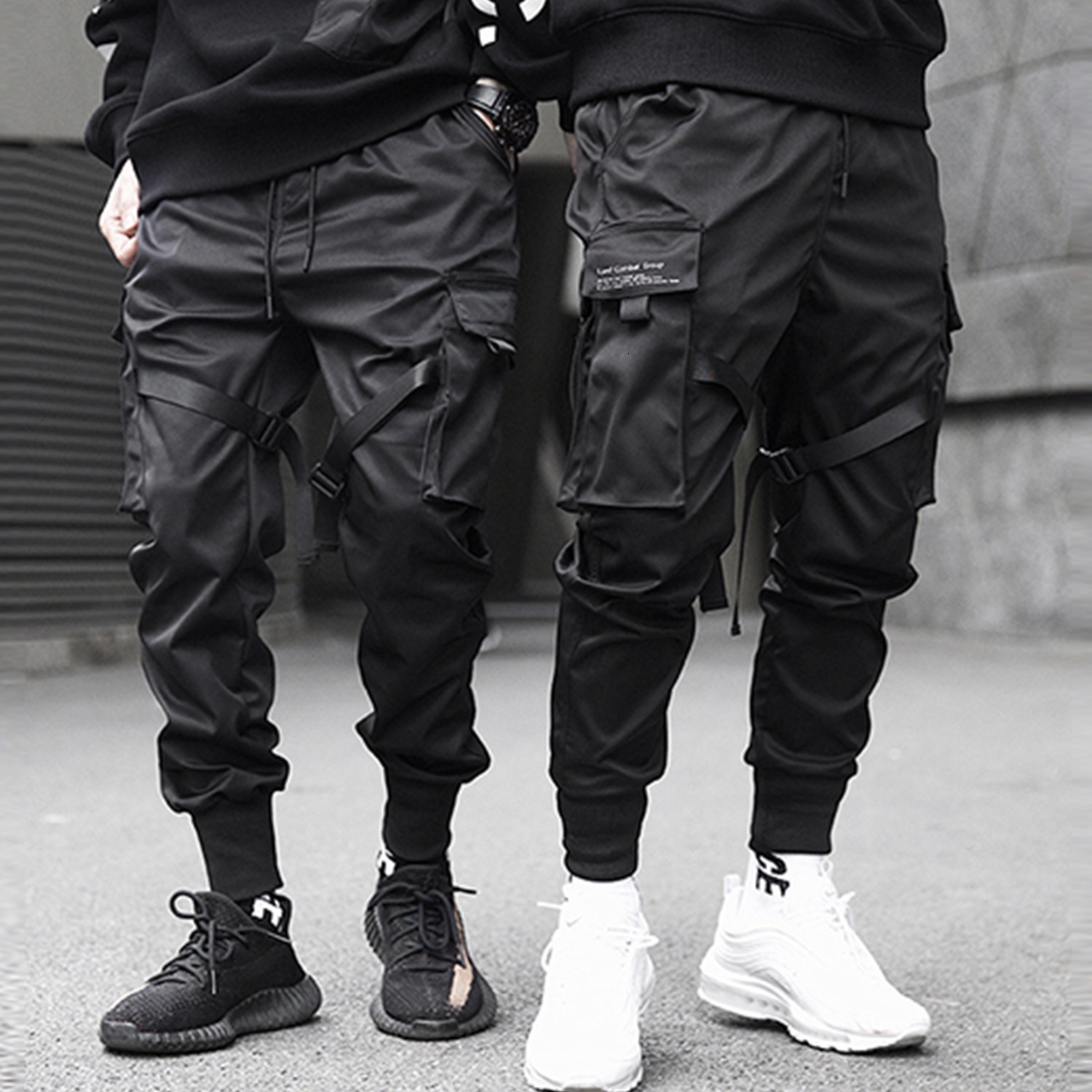 2021 New Ribbons Hip Hop Cargo Men Pocket Streetwear Harajuku Techwear Pants Trousers Harem Joggers Sweatpants Black Zgj2
2021 New Ribbons Hip Hop Cargo Men Pocket Streetwear Harajuku Techwear Pants Trousers Harem Joggers Sweatpants Black Zgj2