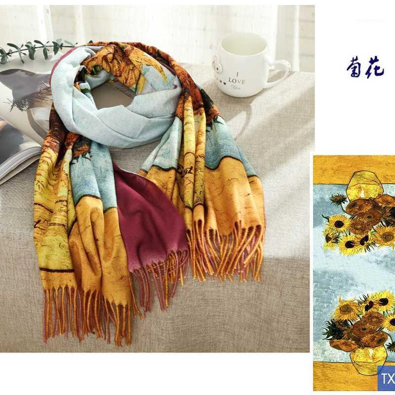 Designer Newest Women Winter Cashmere Scarf Fashion Thicken Oil Painting Blanket Scarf Shawl Digital Painted Shawl1
Designer Newest Women Winter Cashmere Scarf Fashion Thicken Oil Painting Blanket Scarf Shawl Digital Painted Shawl1
