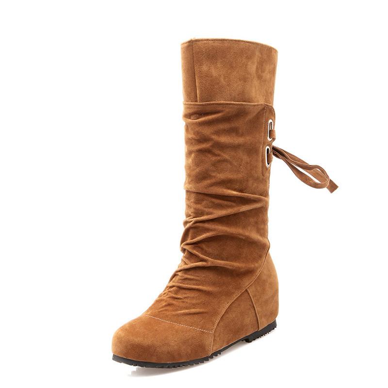 Plus Size 41 42 43 Hidden Wedges Winter Women Boots Back Lace-up Mid-calf Shoes Woman Snow Boots Big Size Botas Mujer XKD2090, Beige
Plus Size 41 42 43 Hidden Wedges Winter Women Boots Back Lace-up Mid-calf Shoes Woman Snow Boots Big Size Botas Mujer XKD2090, Beige