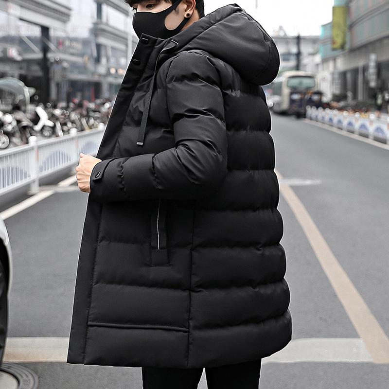 Warm Winter Coat Hooded Thick Cotton Jacket Parkas Coats Male Fashion Clothing Casual Zipper Mens Clothes 201202