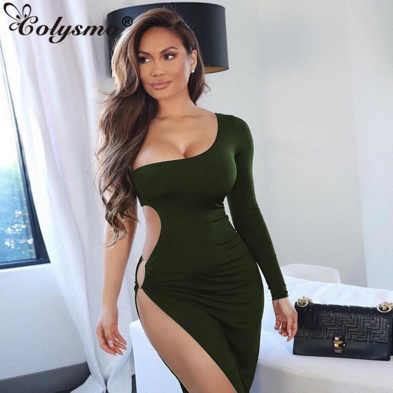 Casual Dresses Colysmo Leg Split Sexy Dress Backless One Shoulder Long Midi Women Hollow Out Bodycon Club Party Vestidos, Black
Casual Dresses Colysmo Leg Split Sexy Dress Backless One Shoulder Long Midi Women Hollow Out Bodycon Club Party Vestidos, Black