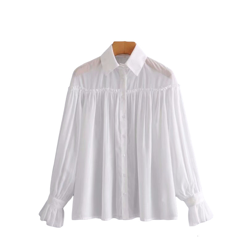 New Elegant Women White Transparency Turn Down Collar Shirts 2021 Fashion Ladies Ruffles Tops Sweet Female Chic Flare Sleeve Blouses Cw61
New Elegant Women White Transparency Turn Down Collar Shirts 2021 Fashion Ladies Ruffles Tops Sweet Female Chic Flare Sleeve Blouses Cw61