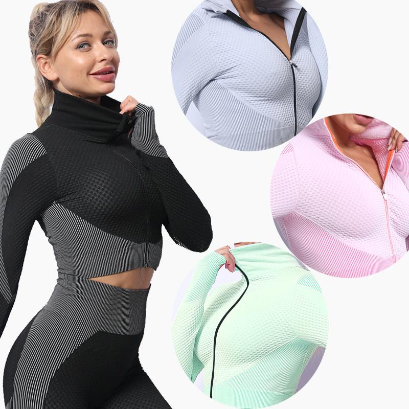2021 New Seamless Women' Yoga Long Sleeve Fitness Sportswear Fitness Crop Long Sleeve Top Comfortable and Breathable, Photo color
2021 New Seamless Women' Yoga Long Sleeve Fitness Sportswear Fitness Crop Long Sleeve Top Comfortable and Breathable, Photo color