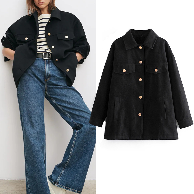 2021 New Jacket Woman Black Winter Coat Women Pockets Button Up Long Sleeve Casual Overshirt Ladies Harajuku Jackets 7seu
2021 New Jacket Woman Black Winter Coat Women Pockets Button Up Long Sleeve Casual Overshirt Ladies Harajuku Jackets 7seu
