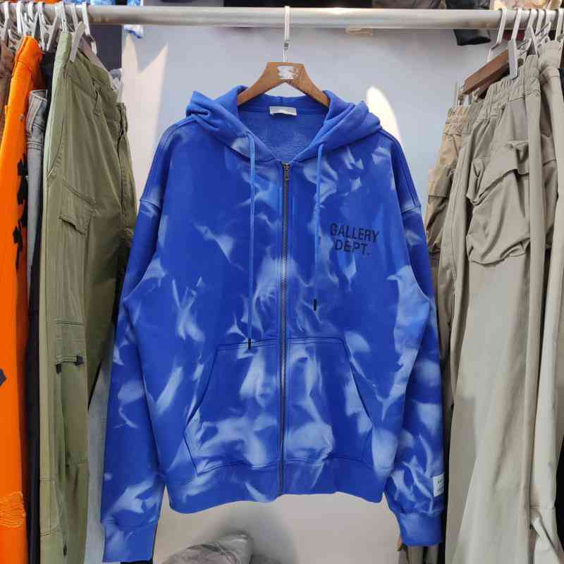 Gary dept tie dyed letter Blue Hoodie men's loose European and American high street zipper top Z8AB md
Gary dept tie dyed letter Blue Hoodie men's loose European and American high street zipper top Z8AB md