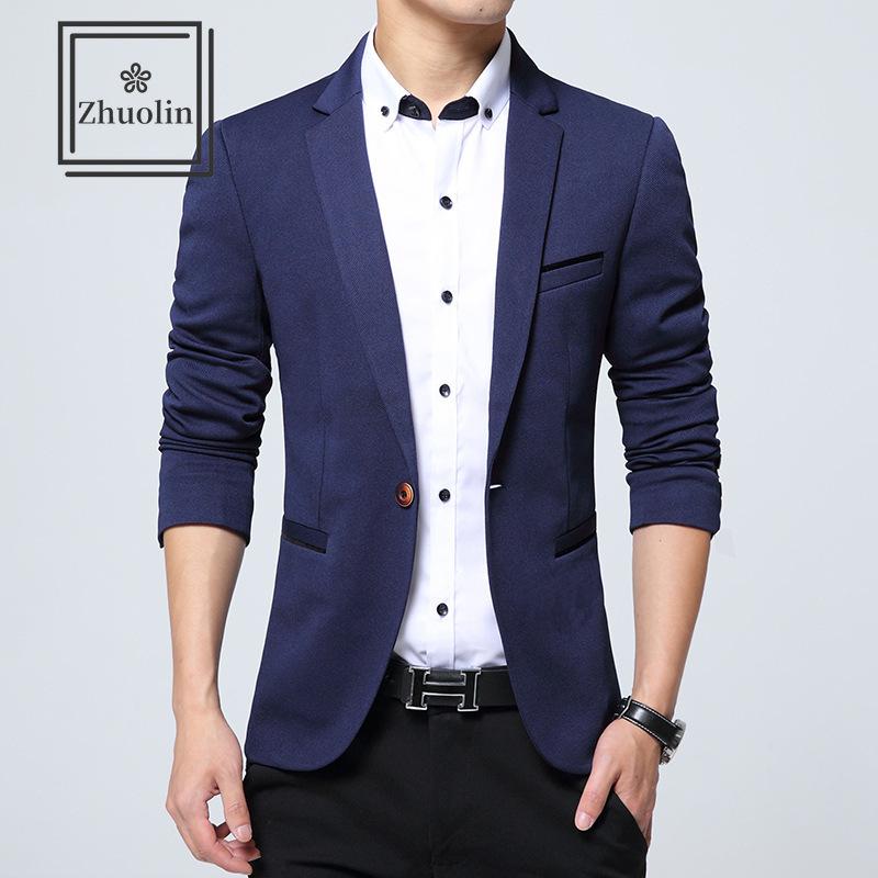 ZHUOLIN high-quality men's suit single button casual suit jacket jacket men's Korean fashion slim casual, Black
ZHUOLIN high-quality men's suit single button casual suit jacket jacket men's Korean fashion slim casual, Black