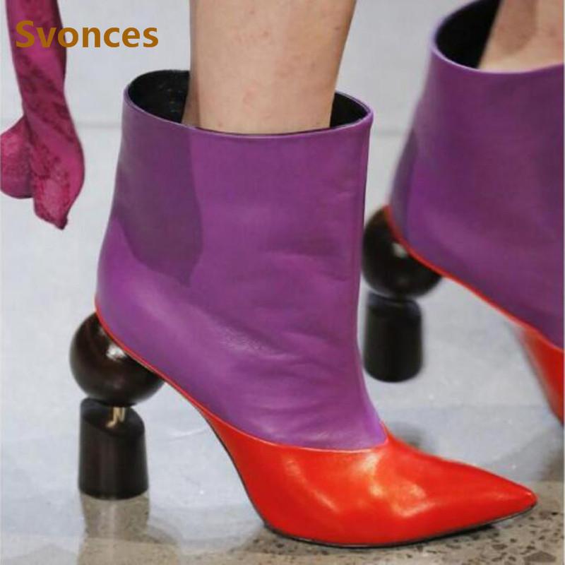 Winter sexy women short boots strange style heel pointed toe fashion booties high-heeled mixed color popular leading shoes woman, As show
Winter sexy women short boots strange style heel pointed toe fashion booties high-heeled mixed color popular leading shoes woman, As show