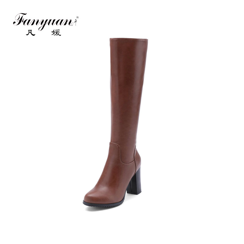 fanyuan Boots for Women Soft PU Leather Round toe Thick Heel High Heels Knee High Boots Square Heel Heels Botas, Black
fanyuan Boots for Women Soft PU Leather Round toe Thick Heel High Heels Knee High Boots Square Heel Heels Botas, Black