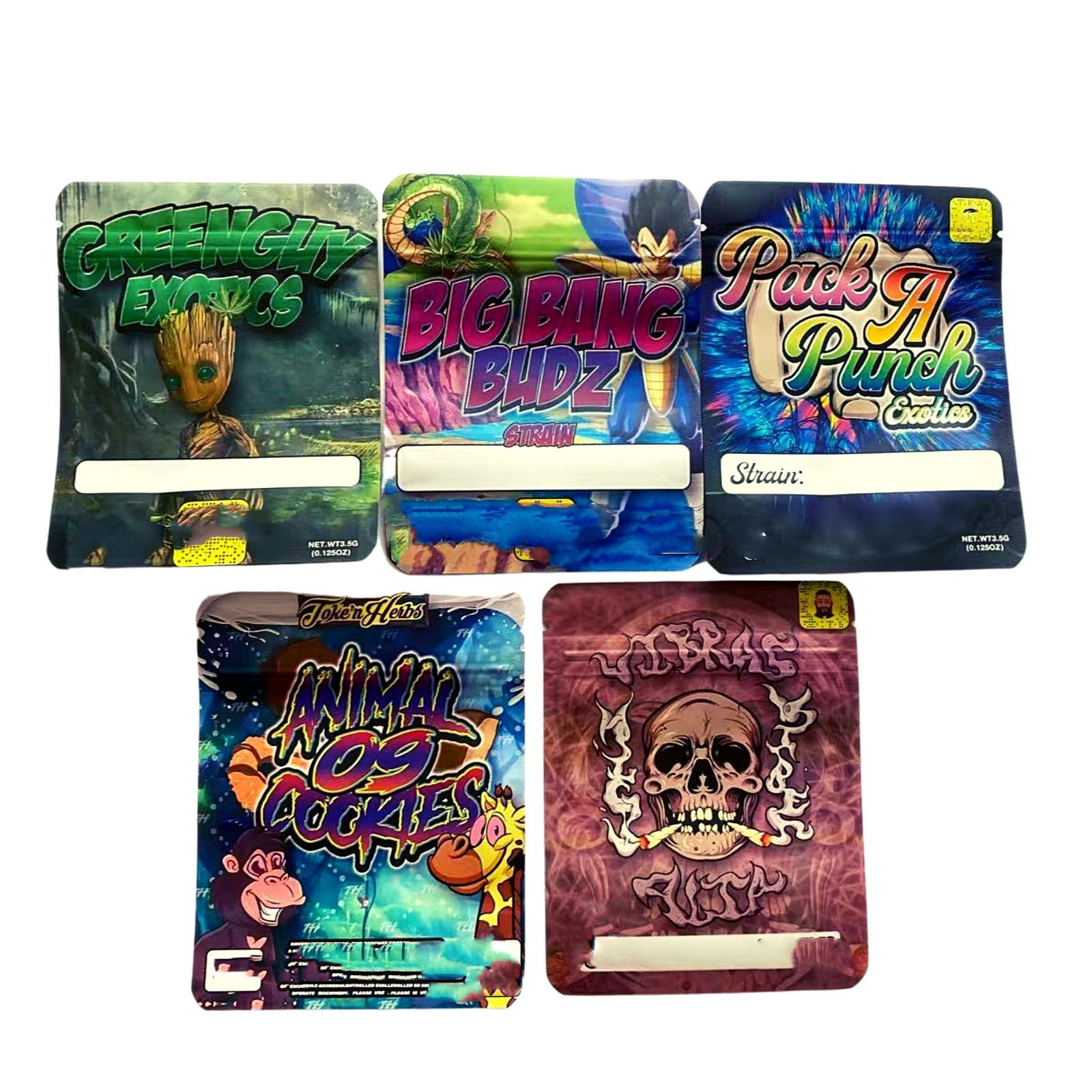 Greenghy Exotic Big Bang Budz Pack A Punch Animal Og Skl Smoking Custom Printed Mylar Bags 3.5g Edibles Packaging jlldSn
Greenghy Exotic Big Bang Budz Pack A Punch Animal Og Skl Smoking Custom Printed Mylar Bags 3.5g Edibles Packaging jlldSn