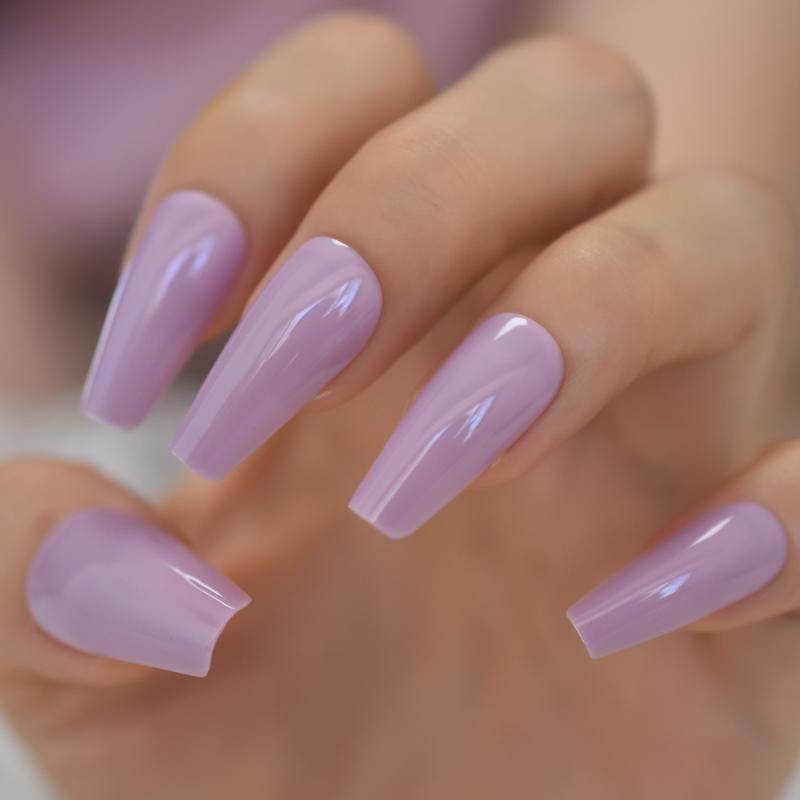 Glossy Light Purple Ballerina Fake Art Nails Coffin Long Salon Ballet False Fingersnails Art Extension Tips Free Jelly Tape, L5675
Glossy Light Purple Ballerina Fake Art Nails Coffin Long Salon Ballet False Fingersnails Art Extension Tips Free Jelly Tape, L5675