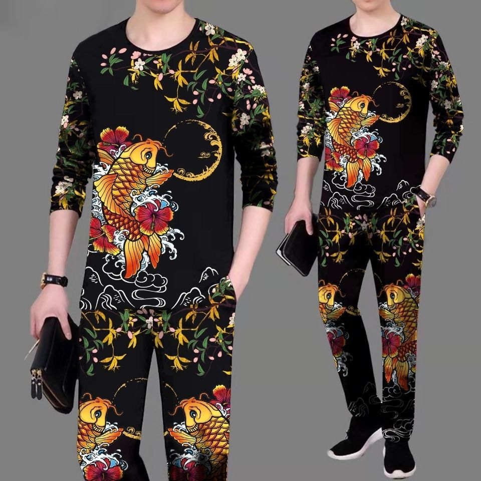 Autumn men's casual suit fashion carp pattern printing round neck thin men's clothes sportswear mensuit trousers t shirts LJ201125, Same as pictures
Autumn men's casual suit fashion carp pattern printing round neck thin men's clothes sportswear mensuit trousers t shirts LJ201125, Same as pictures