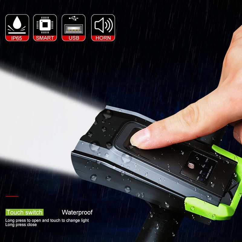 4000mAh Induction Bicycle Front Light Set USB Rechargeable Smart Headlight With Horn 800 Lumen LED Bike Lamp Cycle
4000mAh Induction Bicycle Front Light Set USB Rechargeable Smart Headlight With Horn 800 Lumen LED Bike Lamp Cycle