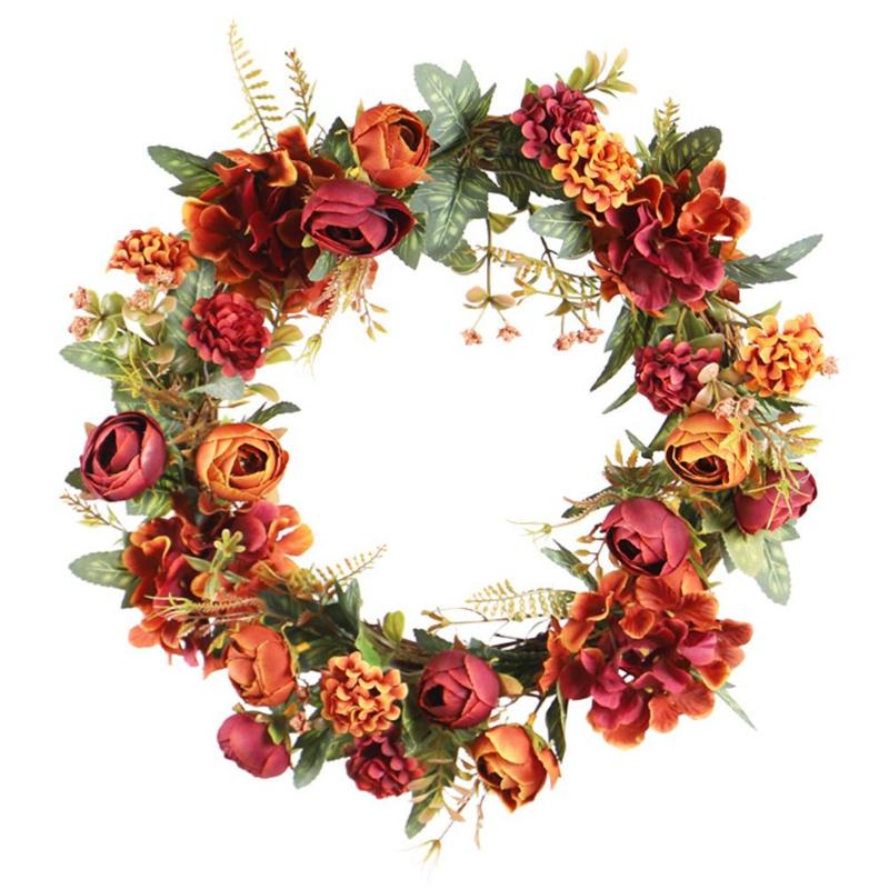 Artificial Fall Wreath Lifelike Door Hanging Decor Garland Thanksgiving Autumn Wreath Window Decoration Christmas Fall, 30cm sunflower 
Artificial Fall Wreath Lifelike Door Hanging Decor Garland Thanksgiving Autumn Wreath Window Decoration Christmas Fall, 30cm sunflower