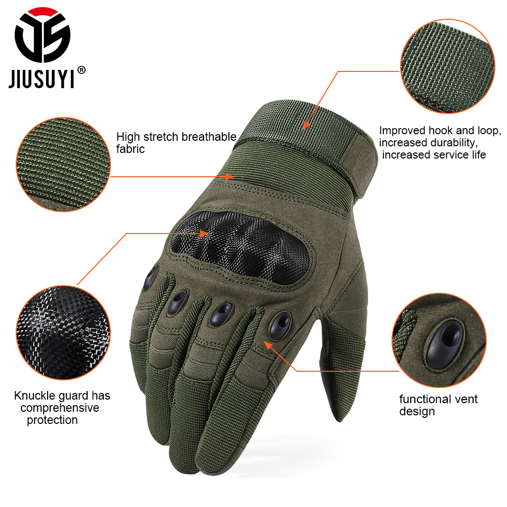 Touch Screen Tactical Gloves Army Paintball Shooting Airsoft Combat AntiSkid Hard Knuckle Full Finger Gloves Men Women 2