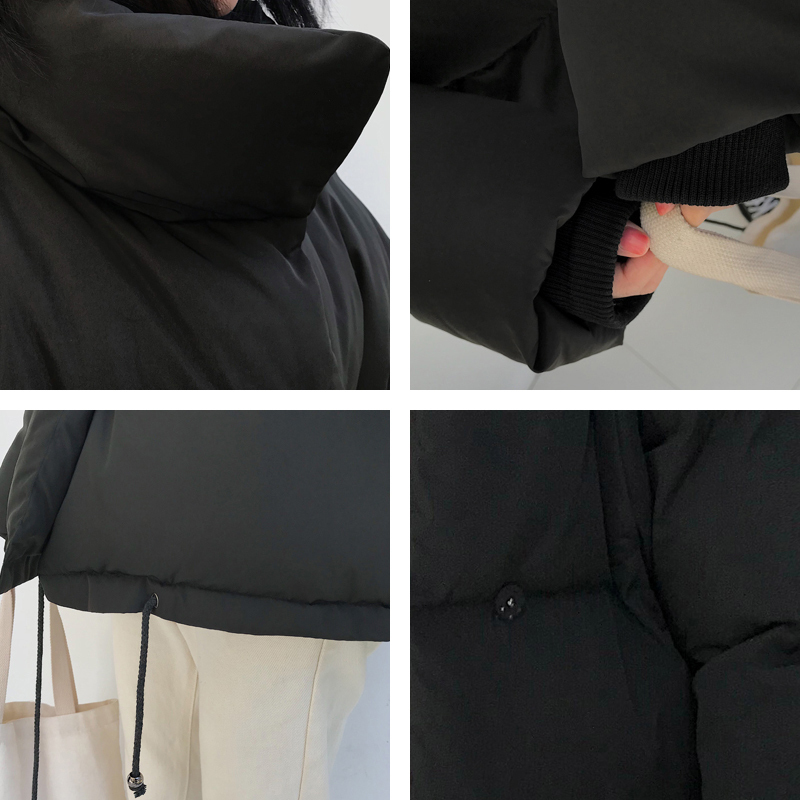 Winter Autumn Womens Down Jacket Loose Cotton Parka Female StandUp Collar Candy Color Outwear Short Winter Coats 201102