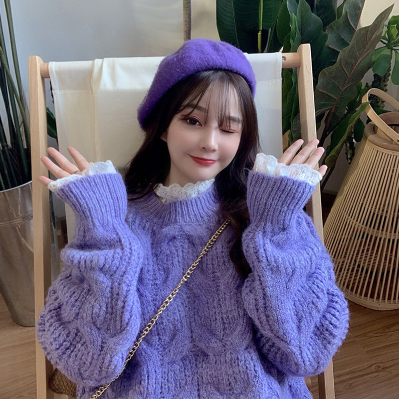 2021 Autumn and Winter New Explosive the Lazy Foreign Wind Twist Purple Sweater Female Jacket IZ18, Beige
2021 Autumn and Winter New Explosive the Lazy Foreign Wind Twist Purple Sweater Female Jacket IZ18, Beige