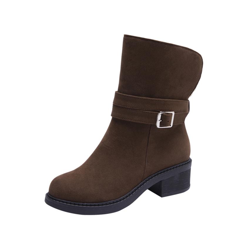 Women Winter Ankle Boot Woman Suede Buckle Classic Slip on Short Boots Ladies Square Heels Thick Plush Warm Women's Shoes Female, Black
Women Winter Ankle Boot Woman Suede Buckle Classic Slip on Short Boots Ladies Square Heels Thick Plush Warm Women's Shoes Female, Black