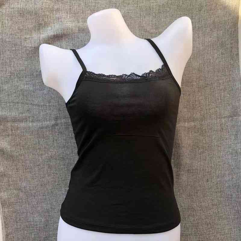 Top Fashion Bottoming Vest Ladies Lace Tube Top Slimming Sling Underwear Pure Cotton Inner And Outer Penetration, White
Top Fashion Bottoming Vest Ladies Lace Tube Top Slimming Sling Underwear Pure Cotton Inner And Outer Penetration, White