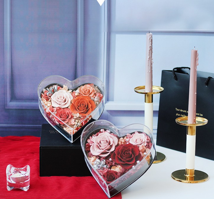 Transparent acrylic flower gift box for Valentine's Day heart shaped rose gift decorative flowers 4 colors, As pic
Transparent acrylic flower gift box for Valentine's Day heart shaped rose gift decorative flowers 4 colors, As pic