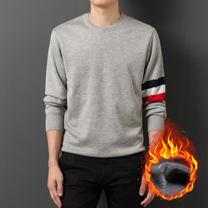 Polar fleece sweater men's thickened Plush crew neck casual T-shirt autumn and winter men's fashion sweater warm top, Black
Polar fleece sweater men's thickened Plush crew neck casual T-shirt autumn and winter men's fashion sweater warm top, Black