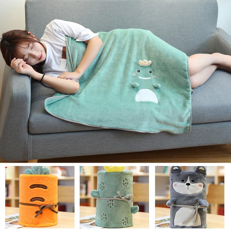 Cartoon coral fleece blanket pet flannel air-conditioning blanket children's summer nap portable 
Cartoon coral fleece blanket pet flannel air-conditioning blanket children's summer nap portable