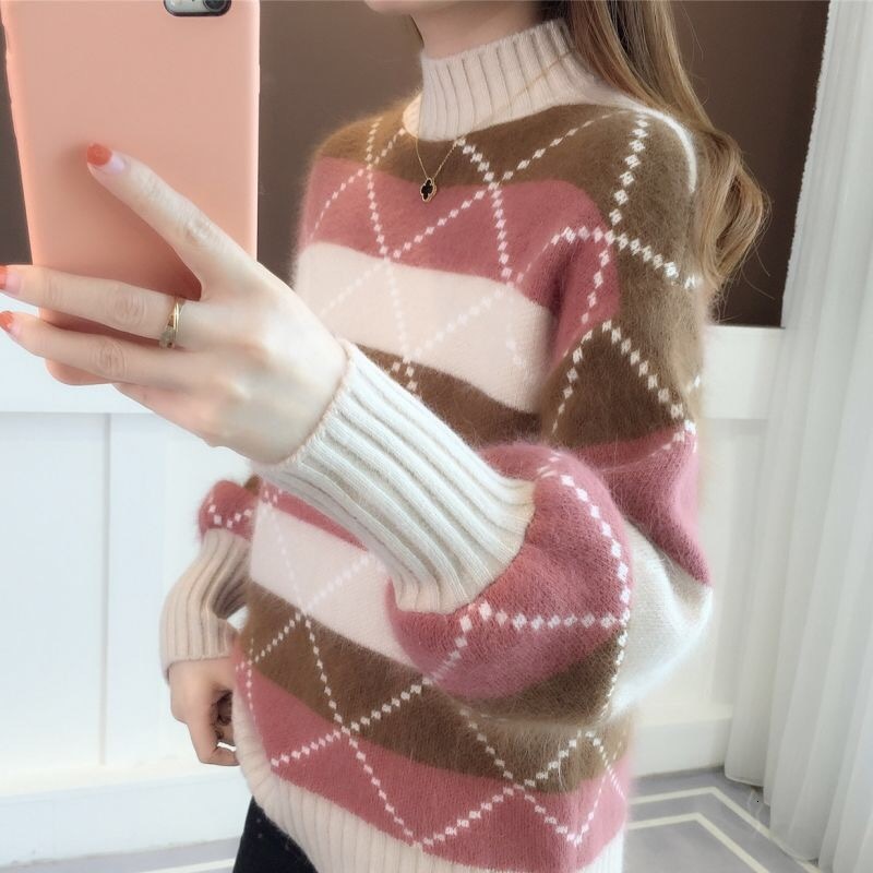 2021 New Chin Autumn Hot Women's Fashions Shirts Turtlenecks Long Outweartops Plaid Christmas Sweaters 57A2, Yellow
2021 New Chin Autumn Hot Women's Fashions Shirts Turtlenecks Long Outweartops Plaid Christmas Sweaters 57A2, Yellow