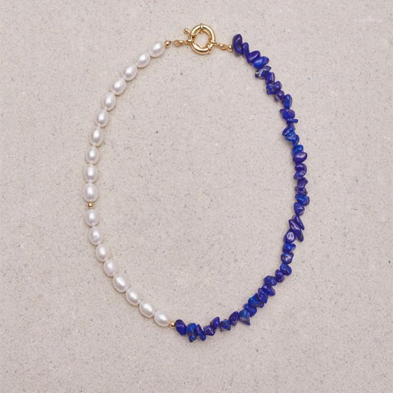 2021 New Natural Pearl Blue Stone Necklace Fashion Creative Stitching Short Necklace1
2021 New Natural Pearl Blue Stone Necklace Fashion Creative Stitching Short Necklace1