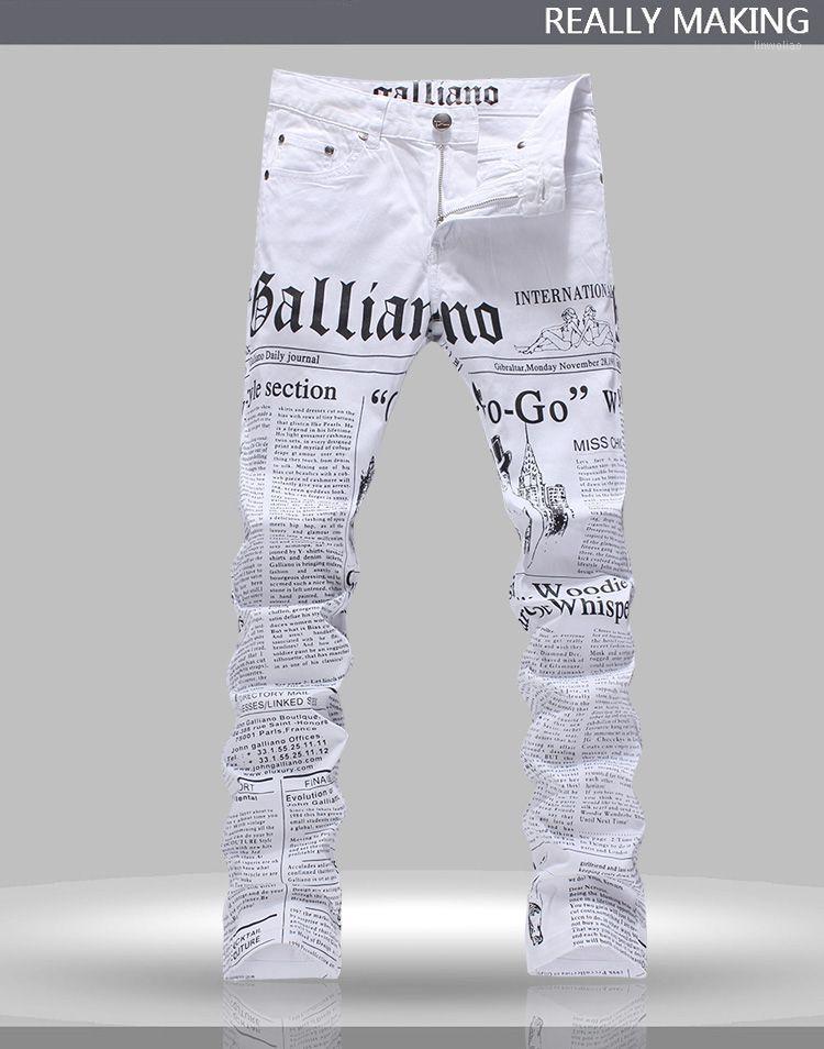Wholesale-Hot Men's John Males Galliano Top Quality Punk Rock Nightclub DS DJ Newspaper printed pattern Slim Jeans Motorcycle Jeans1, White
Wholesale-Hot Men's John Males Galliano Top Quality Punk Rock Nightclub DS DJ Newspaper printed pattern Slim Jeans Motorcycle Jeans1, White
